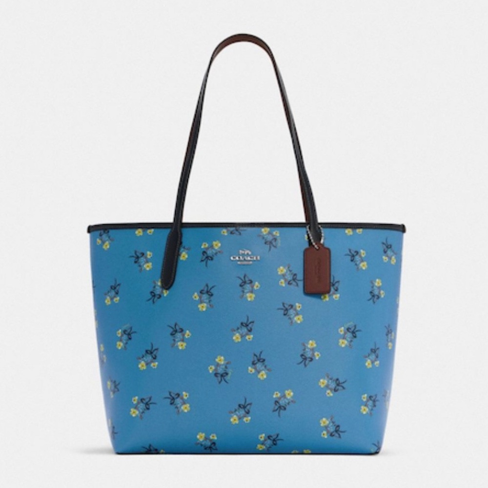 Coach City Tote & Wristlet Set With Floral Bow Print - Picture 5 of 12